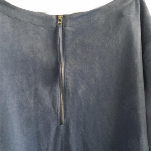 H by Halston light blue suede Blouse - Picture 5 of 7